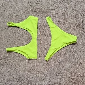 Sexy neon high cut bikini